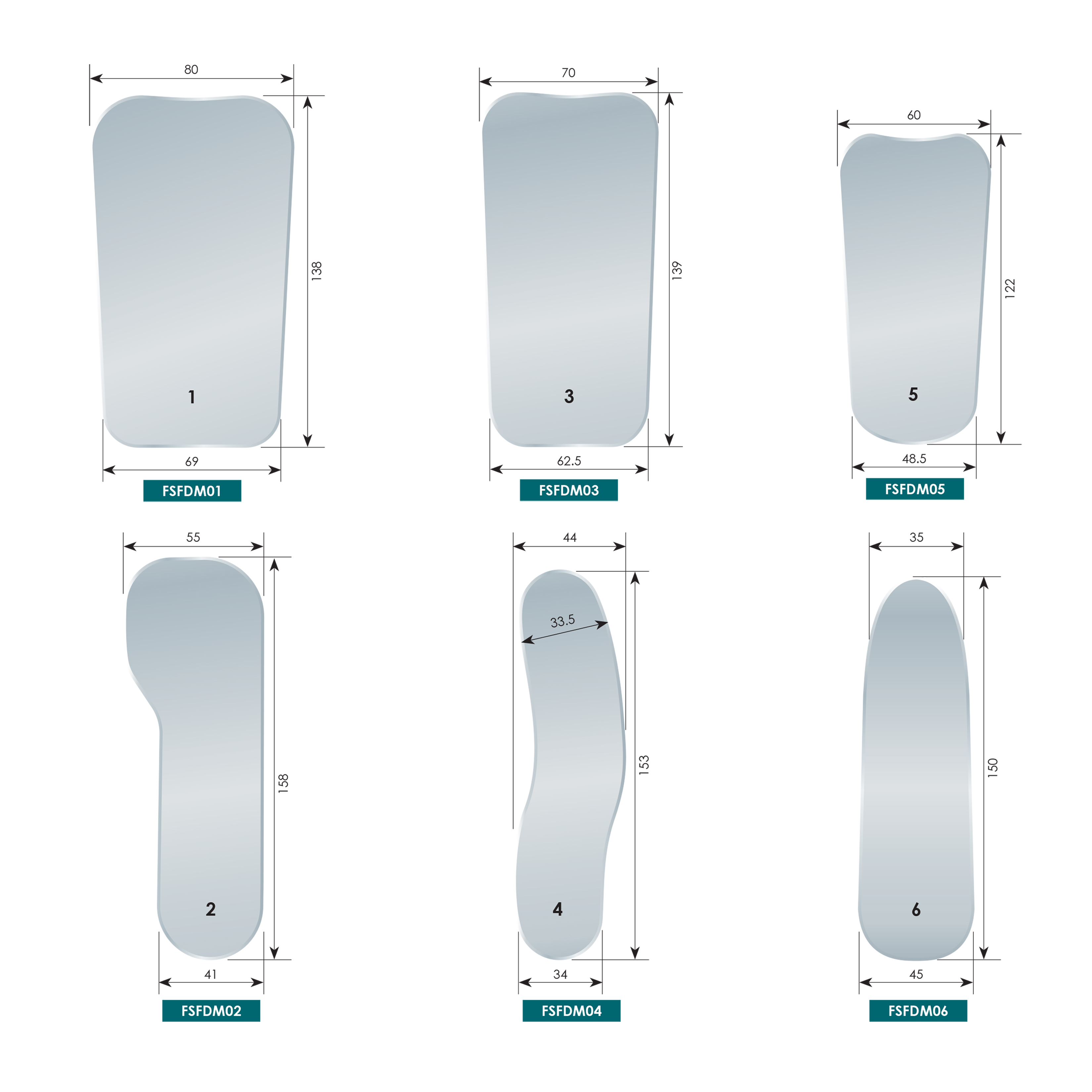 Photo mirror # 01, front surface, adults, occlusal