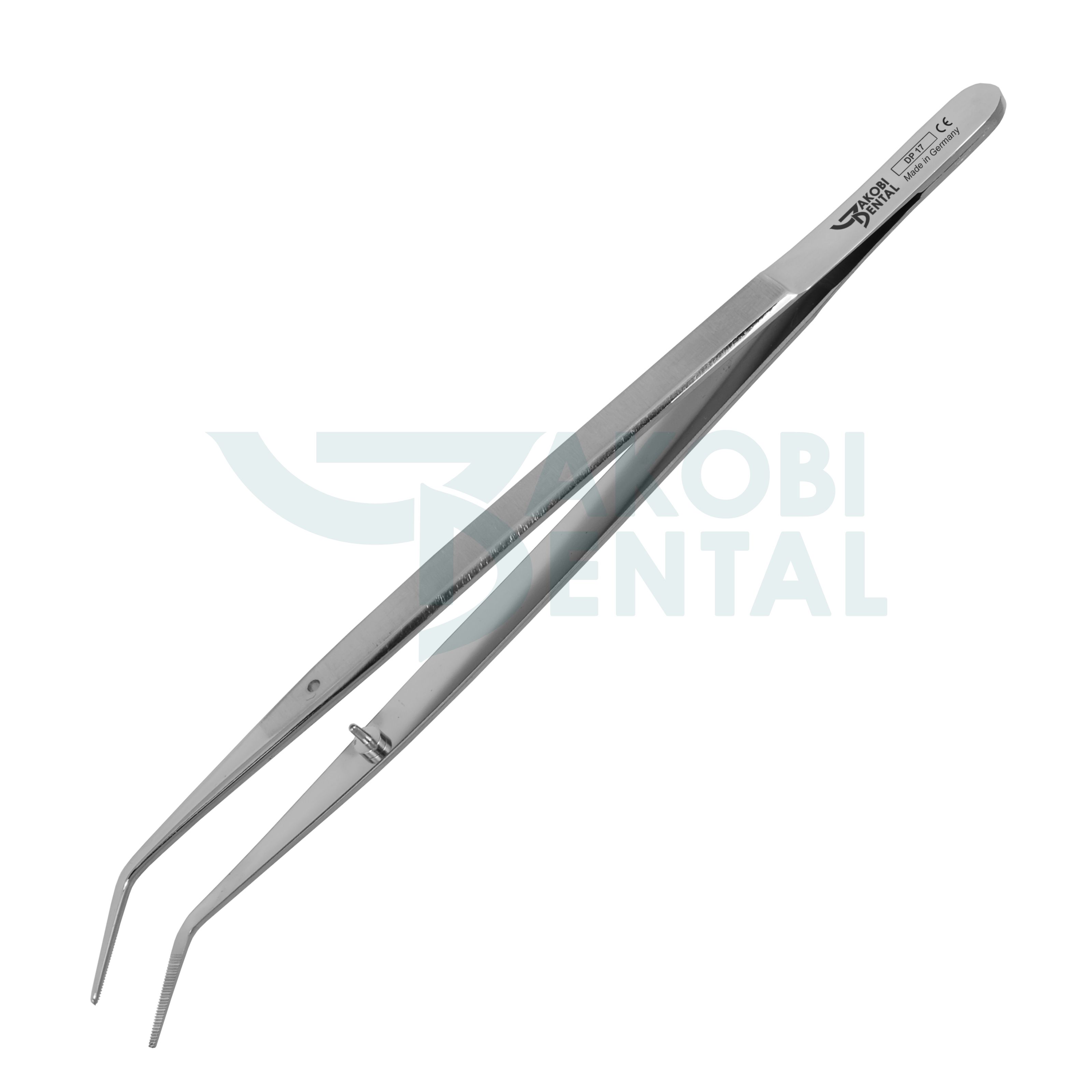 Zahnärztliche Pinzette Flagg - DP 17, 160mm, Stop-Stift