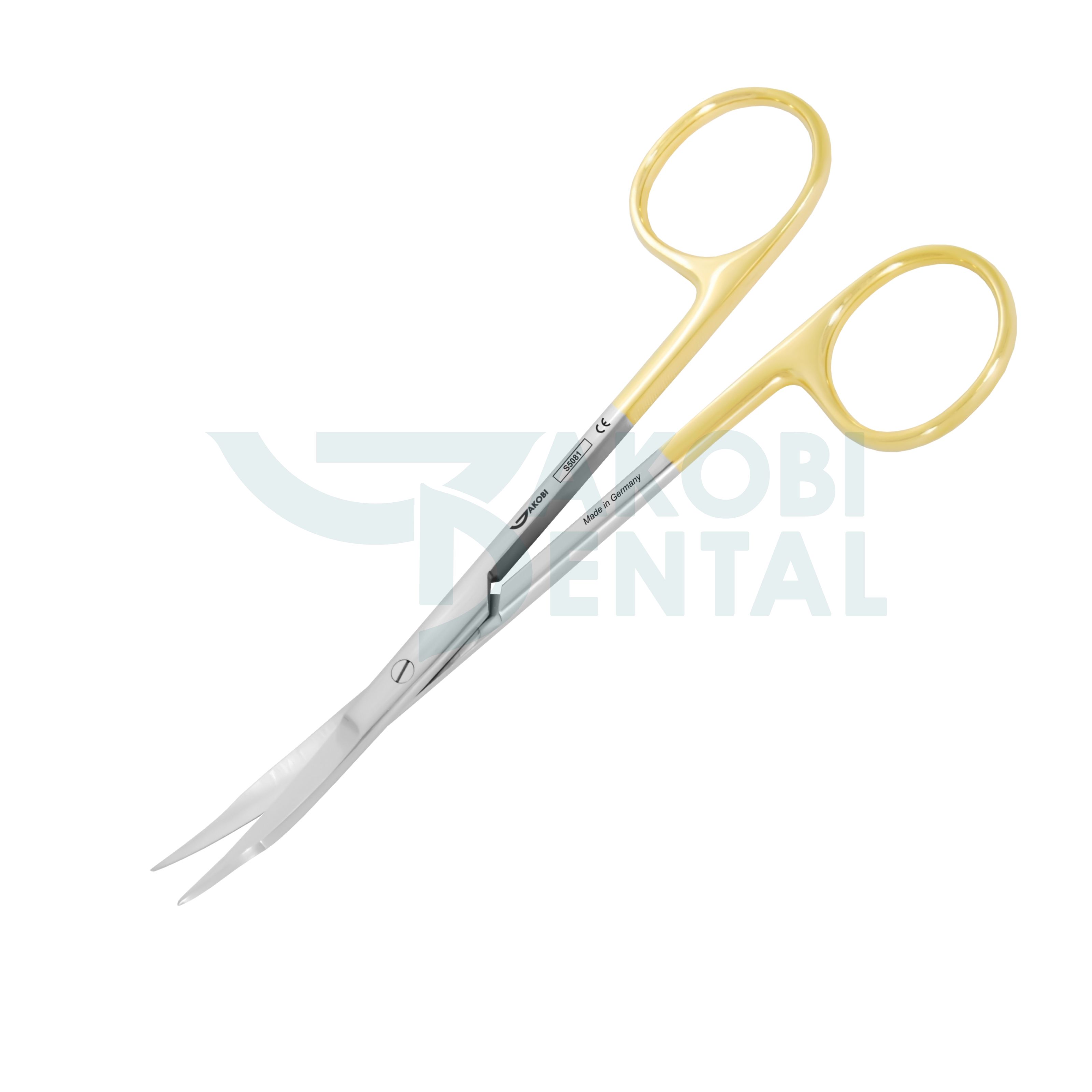 Scissors TC, surgical, Goldmann-Fox, curved, 130mm