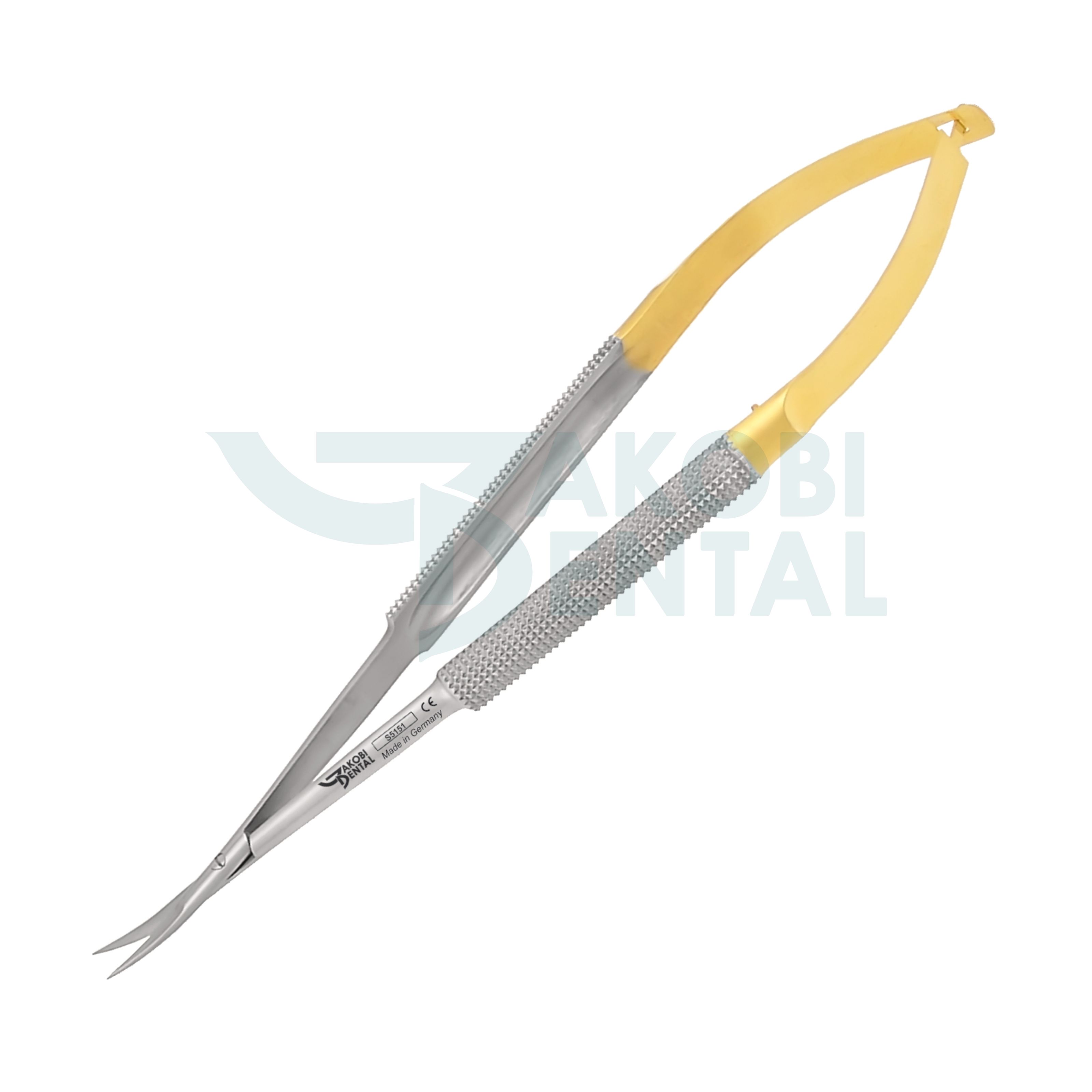 Scissors micro surgical TC, Castroviejo, curved, 150mm