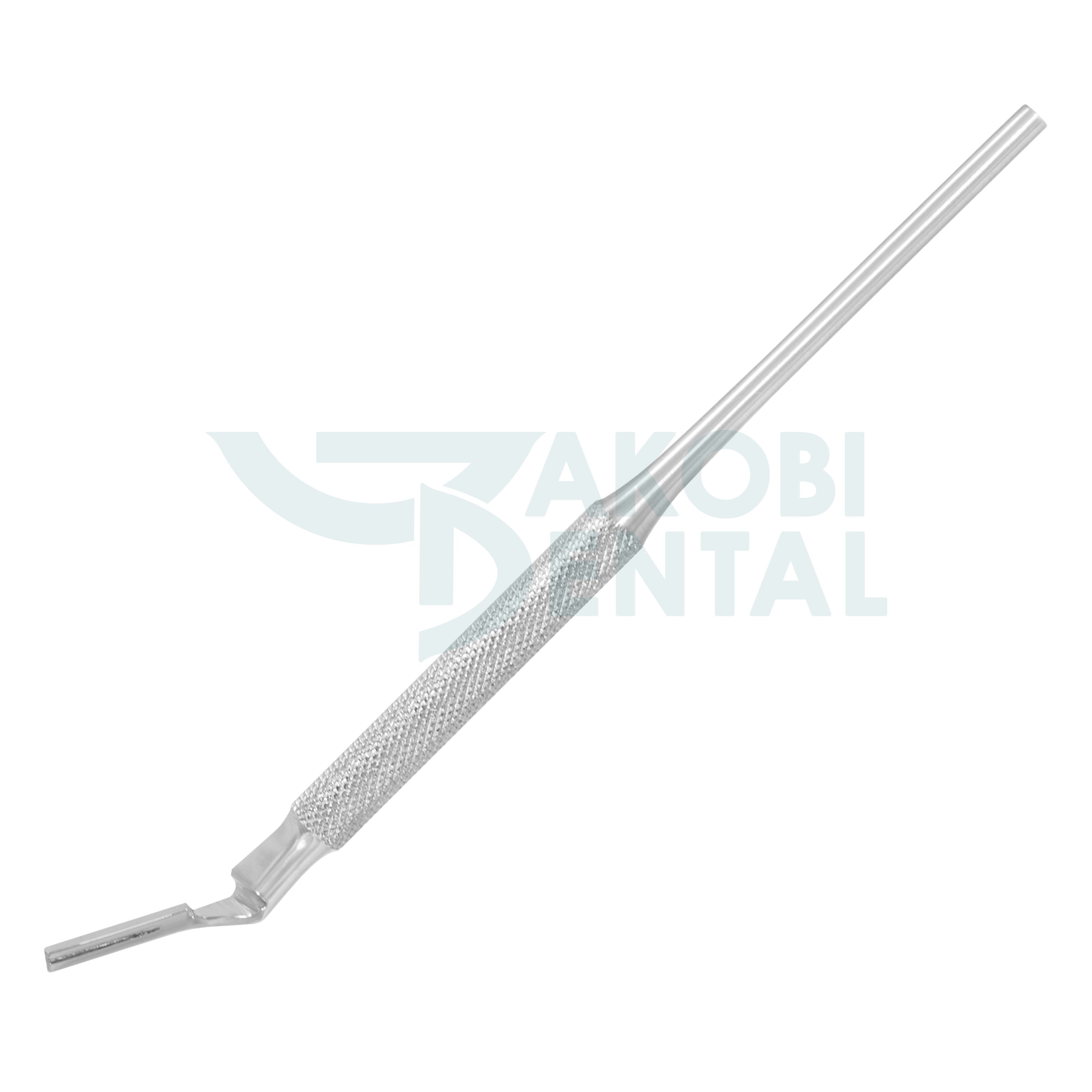Scalpel handle # 05A, round, angled, 145mm